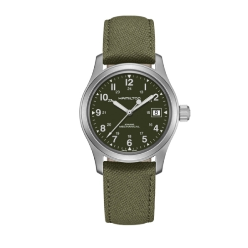 Hamilton Khaki Field Mechanical- H69439363 Reloj en caja de acero de 38mm de diámetro con mecanismo de cuerda manual con reserva