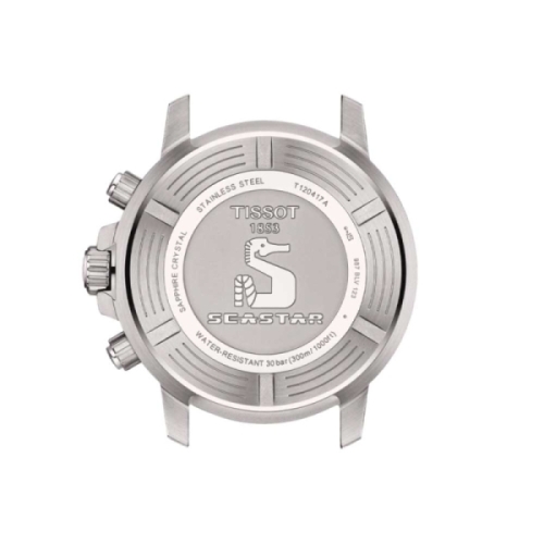 Tissot Seastar 1000 Quartz Chronograph - T120.417.11.041.03 Reloj cronógrafo de hombre en caja de acero de 45.5mm con bisel gira