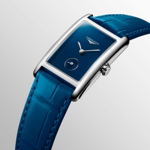 Longines Dolcevita - L5.512.4.90.2 Reloj en caja rectangular de acero de 23.30 x 37 mm, con mecanismo suizo de cuarzo, esfera de