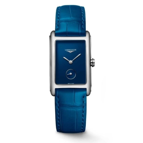 Longines Dolcevita - L5.512.4.90.2 Reloj en caja rectangular de acero de 23.30 x 37 mm, con mecanismo suizo de cuarzo, esfera de