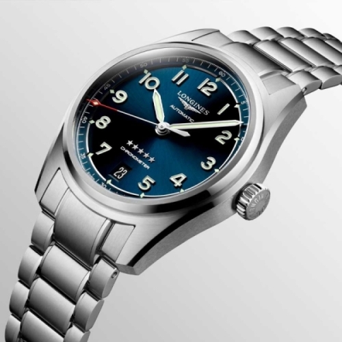 Longines Spirit - L3.410.4.93.6 Reloj en caja de acero de 37 mm con de mecanismo automático y reserva de marcha de hasta 72h, fo