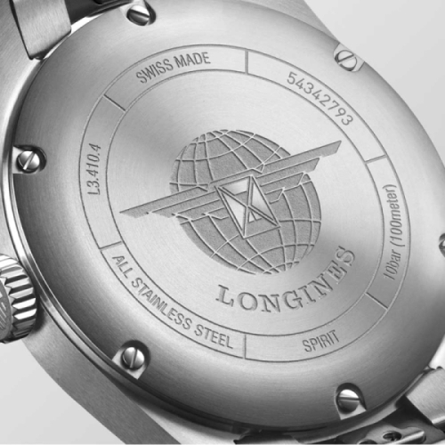 Longines Spirit - L3.410.4.93.6 Reloj en caja de acero de 37 mm con de mecanismo automático y reserva de marcha de hasta 72h, fo