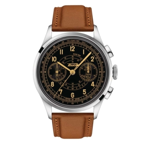 Tissot  Telemeter 1938 - T142.462.16.052.00 Reloj cronógrafo en caja de acero de 42mm con mecanismo automático con reserva de ma