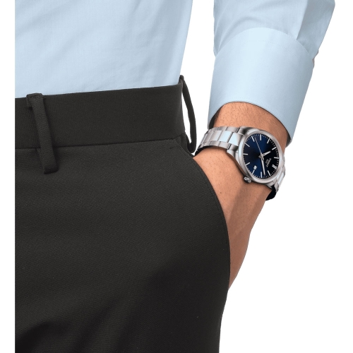 Tissot PR 100 - T150.410.11.041.00 Reloj de hombre en caja redonda de acero de 40 mm, mecanismo suizo de cuarzo, esfera de color