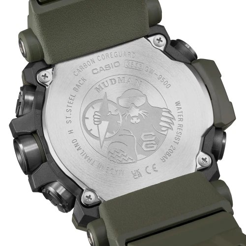 Casio G-Shock - GW-9500-3ER Reloj en caja de resina de base biológica de 56,7 x 52,7mm, esfera en color negro con display y brúj