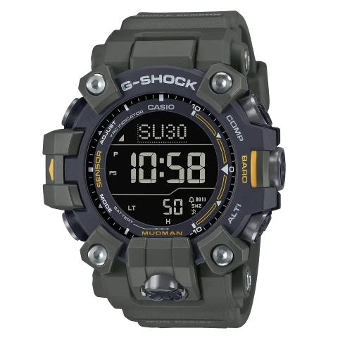 Casio G-Shock - GW-9500-3ER Reloj en caja de resina de base biológica de 56,7 x 52,7mm, esfera en color negro con display y brúj
