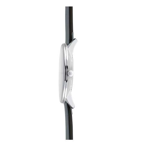Junghans FORM Quartz - 41/4885.00 Reloj en caja de acero de 39mm, mecanismo de cuarzo, esfera plateada mate con calendario y bra