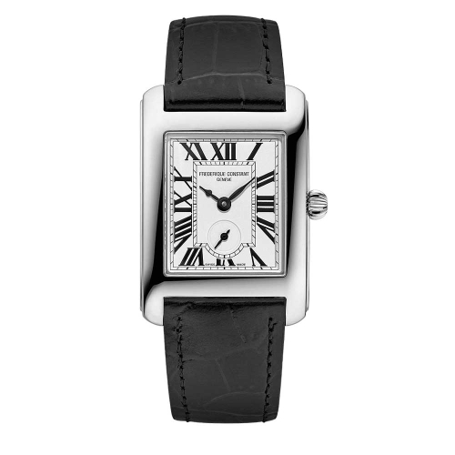 Frederique Constant Classics Carree Small Seconds - FC-235S2C6 Reloj en caja rectangular de acero de 36 x 25.20 mm con movimient