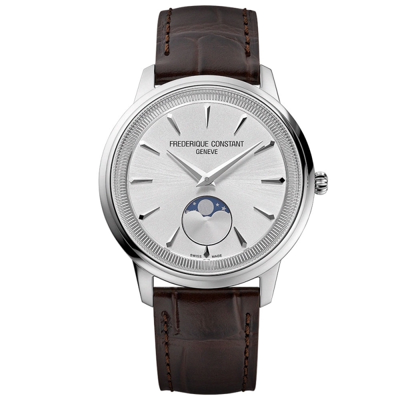 Frederique Constant Classics Moneta Moonphase - FC-206S3S6 El classics moneta moonphase destaca por su movimiento de cuarzo y su