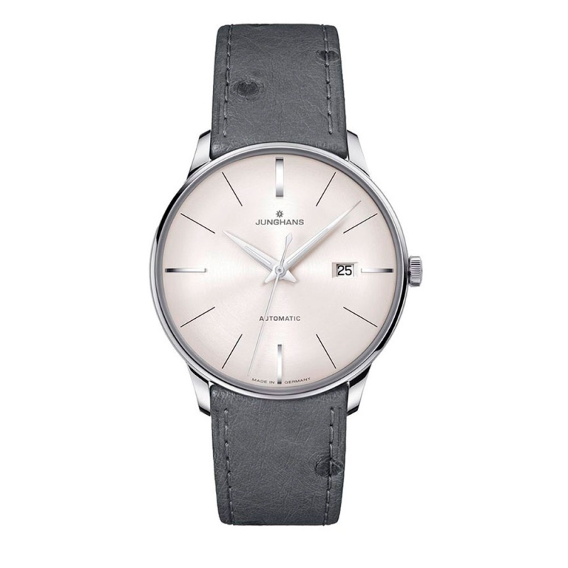 Junghans Meister Automatic 27/4416.02 El modelo se presenta en una caja de acero inoxidable de 40,4 mm de diámetro con acabado p