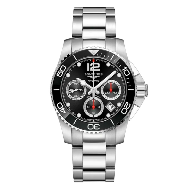 Longines Hydroconquest - L3.780.4.56.6 Caja de acero inoxidable y cerámica con cristal de zafiro resistente a los arañazos con v