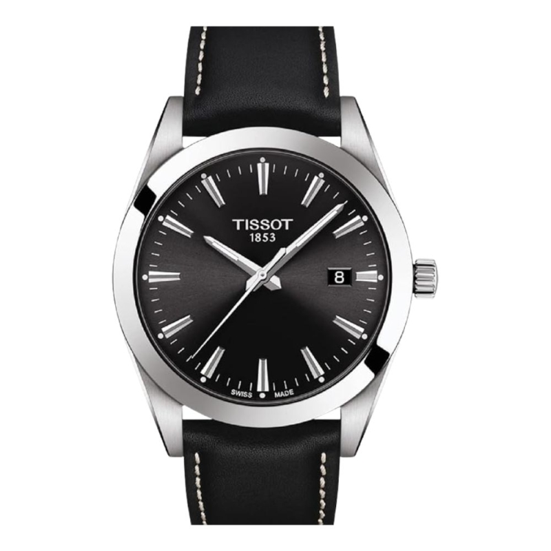 Tissot Gentleman Quartz - T127.410.16.051.00 Reloj para hombre con mecanismo suizo de cuarzo, caja redonda de acero de 40 mm, es