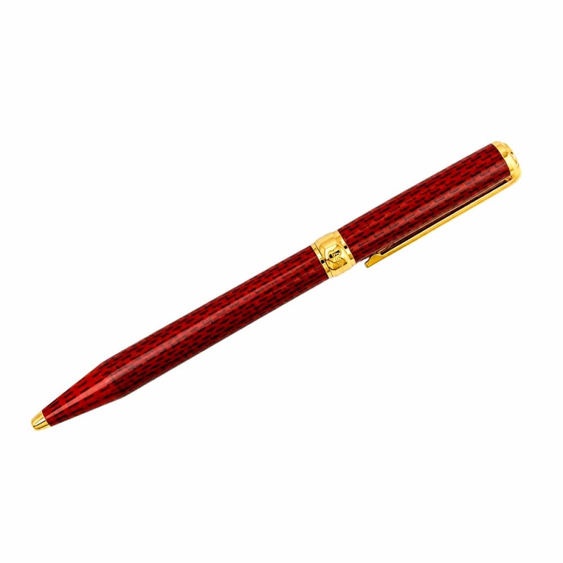 Bolígrafo Dupont laca roja con dibujo Dupont